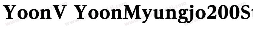 YoonV YoonMyungjo200Std OTF 40字体转换